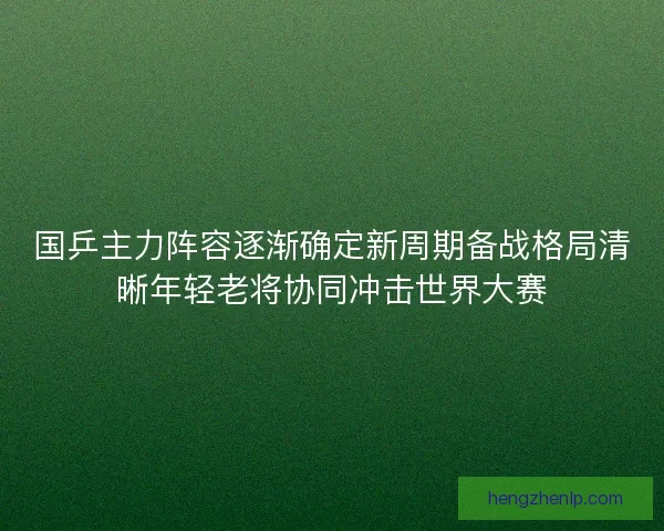 国乒主力阵容逐渐确定新周期备战格局清晰年轻老将协同冲击世界大赛